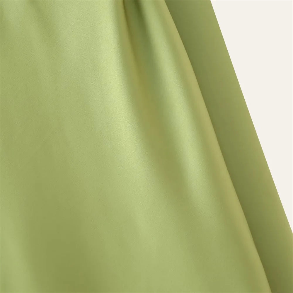 Satynowa Sukienka Halter Maxi z Odkrytymi Plecami – Wesele Studniówka Lato