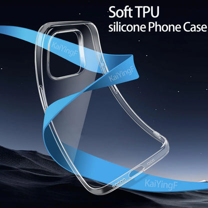 Przezroczyste etui silikonowe iPhone 16 15 14 13 12 11 Pro Max XR XS
