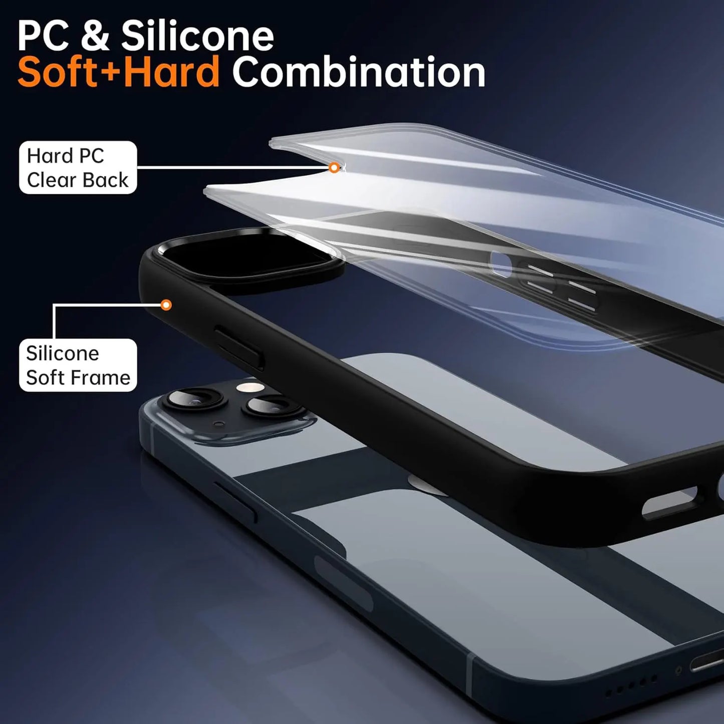 Przezroczyste etui silikonowe do iPhone – ochrona 360° | iPhone 7 8 11 12 13 14 15 16