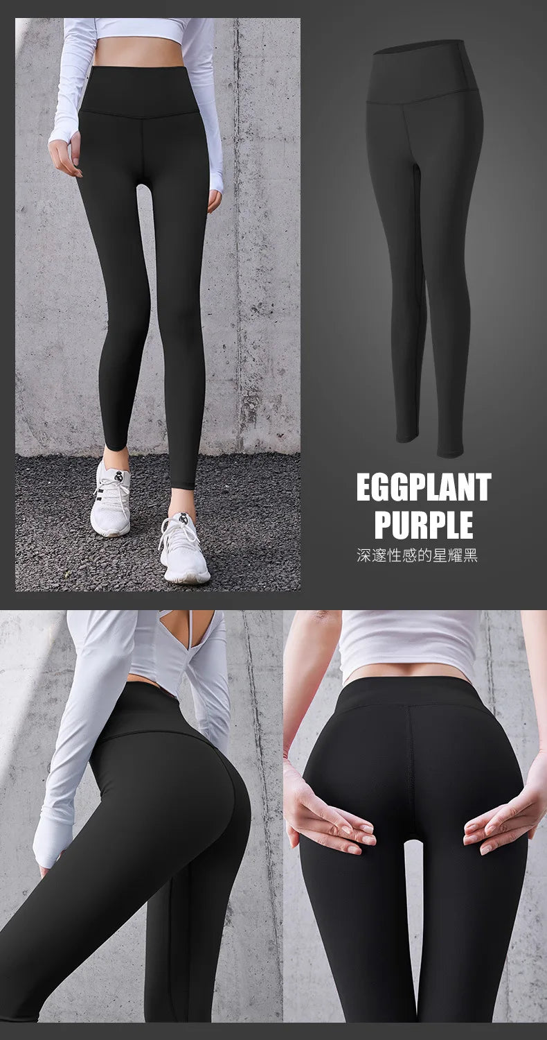 Legginsy Sportowe Prążkowane Bezszwowe – Wysoki Stan, Kontrola Brzucha, Joga