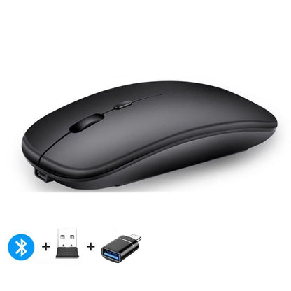 Mysz bezprzewodowa Bluetooth 2.4GHz cicha ładowana USB 1600 DPI