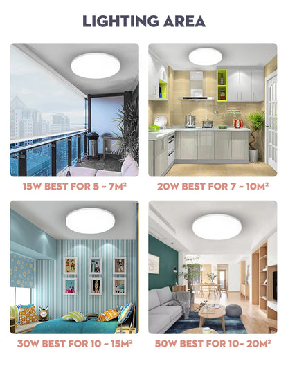 Lampa sufitowa LED 15W-50W nowoczesna do salonu sypialni kuchni