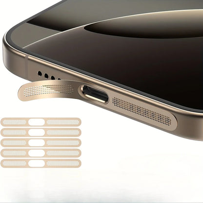 Siateczka przeciwkurzowa do iPhone 12 13 14 15 16 Pro – metalowa ochrona głośnika słuchawkowego (5 szt.)