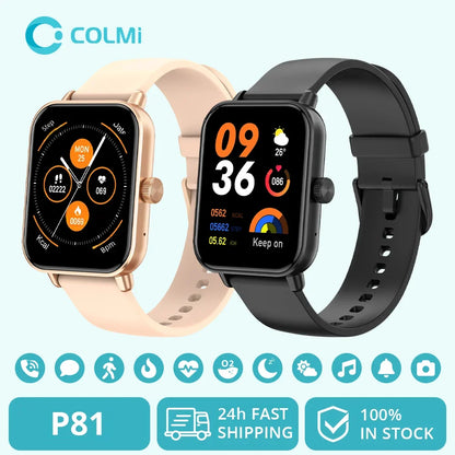 Smartwatch COLMI P81 z rozmowami Bluetooth, monitorem zdrowia 24H i 100+ trybami sportowymi