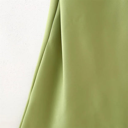 Satynowa Sukienka Halter Maxi z Odkrytymi Plecami – Wesele Studniówka Lato
