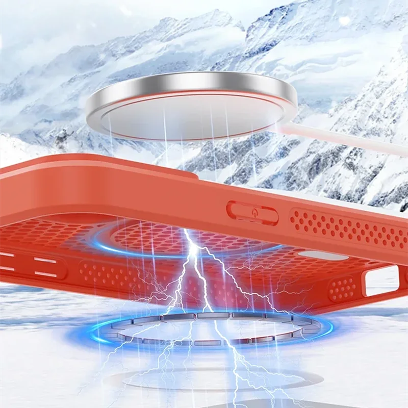 Chłodzące Etui do iPhone z MagSafe – Oddychające, Matowe, Antyodciskowe