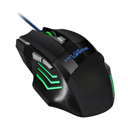 Mysz gamingowa RGB USB przewodowa 7 przycisków 5500 DPI ergonomiczna