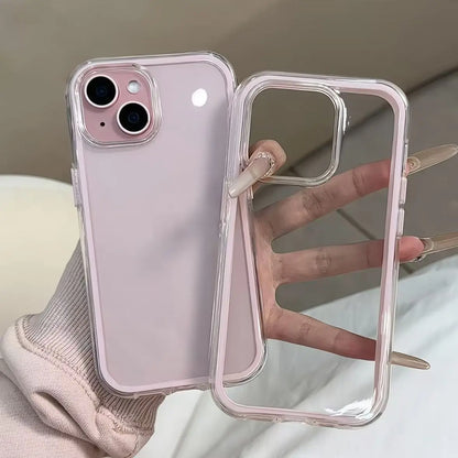Etui na iPhone z kolorową ramką – przezroczyste, ochronne | iPhone 17 16 15 14 13 12 11 Pro Max Plus