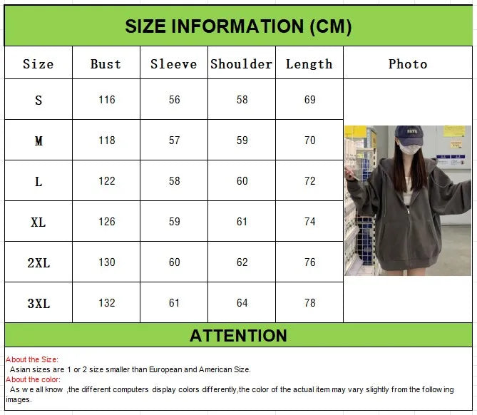 Bluza Kurtka Damska z Zamkiem Y2K Harajuku – Koreański Streetwear Jesień