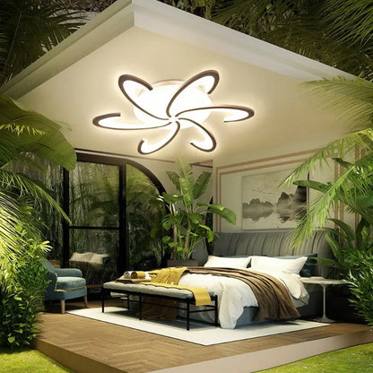 Lampa sufitowa LED Kwiat | Akryl i aluminium | 3 barwy światła | Pilot | 10-15 m²
