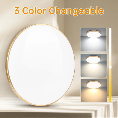 Plafon LED 18W/30W/40W IP44 do łazienki, kuchni i salonu – zimna, neutralna i ciepła biel