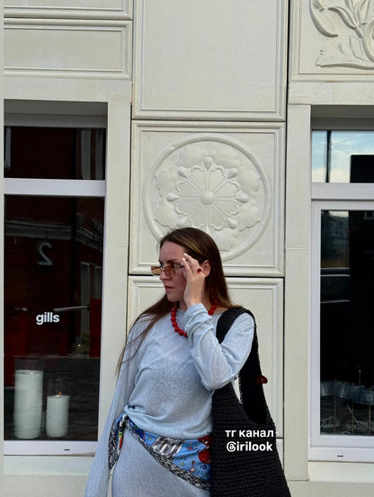 Damska koszulka z długim rękawem luźna miękka casual