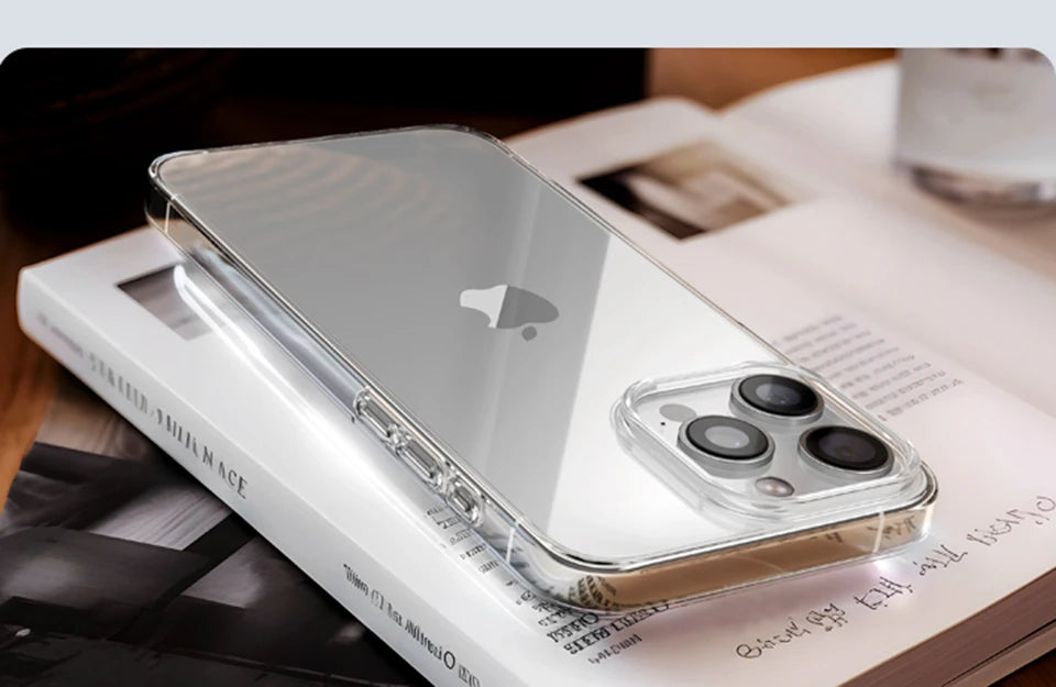 Przezroczyste etui silikonowe iPhone 16 15 14 13 12 11 Pro Max XR XS