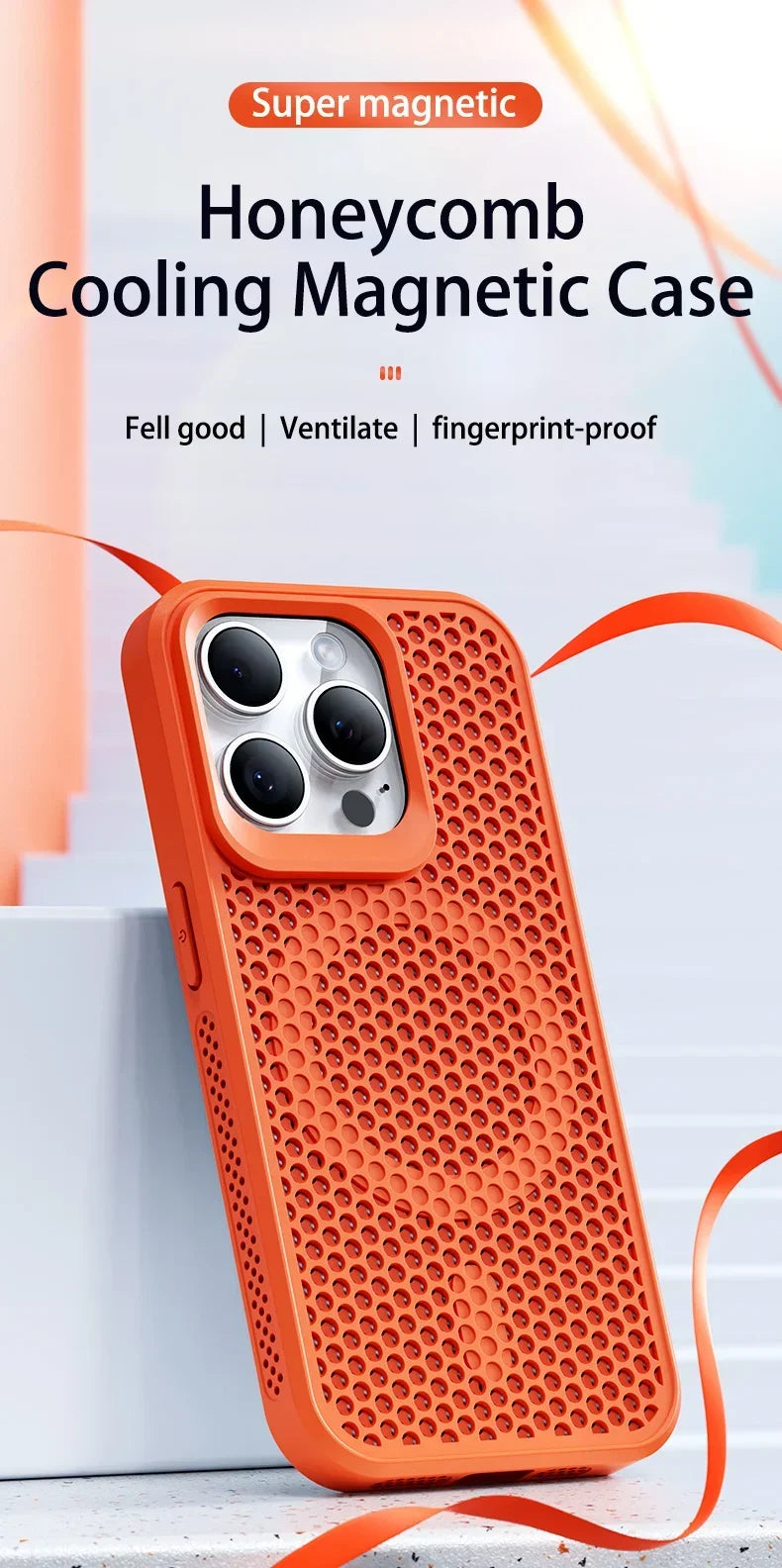 Chłodzące Etui do iPhone z MagSafe – Oddychające, Matowe, Antyodciskowe