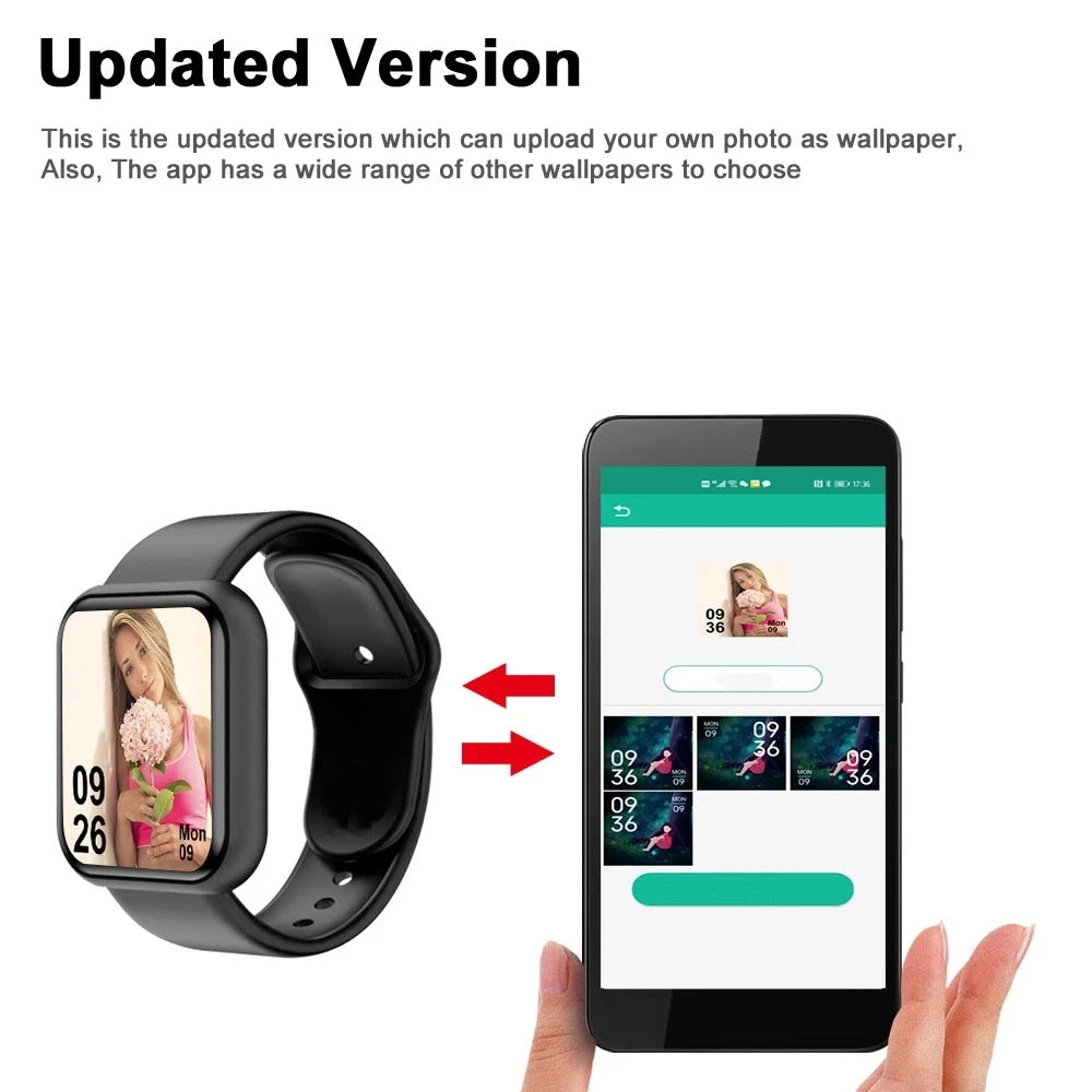 Smartwatch Damski Męski CHAOGENB Y68 – Monitorowanie Snu, Tętna i Aktywności