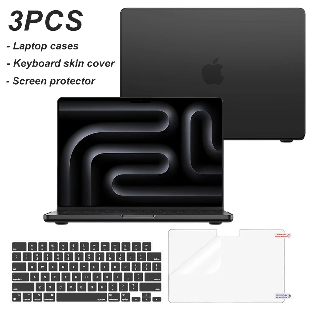 Etui do MacBook Air 13 M5 M4 M3 M2 / Air 15 M5 / Pro 14 16 M5 – matowa obudowa ochronna z powłoką anty-odcisk