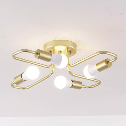 Żyrandol LED do salonu i kuchni 4x12W E27 czarny metalowy sufitowy