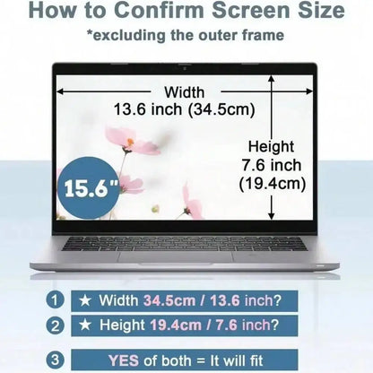 Filtr Prywatności na Ekran Laptopa 12.5 13.3 14 15.6 16 17.3 cali – Ochrona Anti-Spy