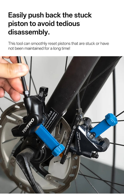 Portable Bicycle Brake Pad Spreader Tool 360° Rotatable Bike Oil Disc Piston Reset Hydraulic Brake Caliper Piston Extension