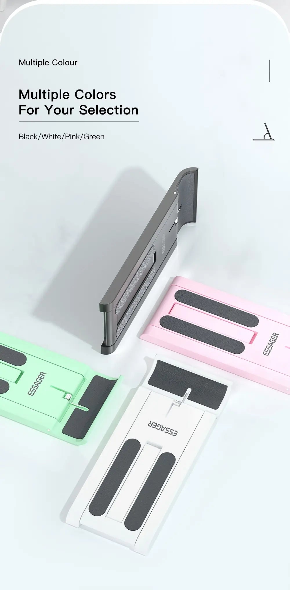 Składany uchwyt na telefon i tablet do biurka Essager – podstawka na iPhone, iPad, Xiaomi