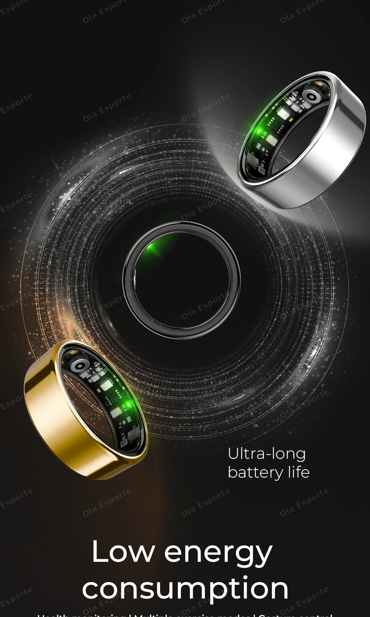 Inteligentny Pierścień Smartring – Tętno, Ciśnienie, Sen, SpO2 | IP68 | Bluetooth 5.3
