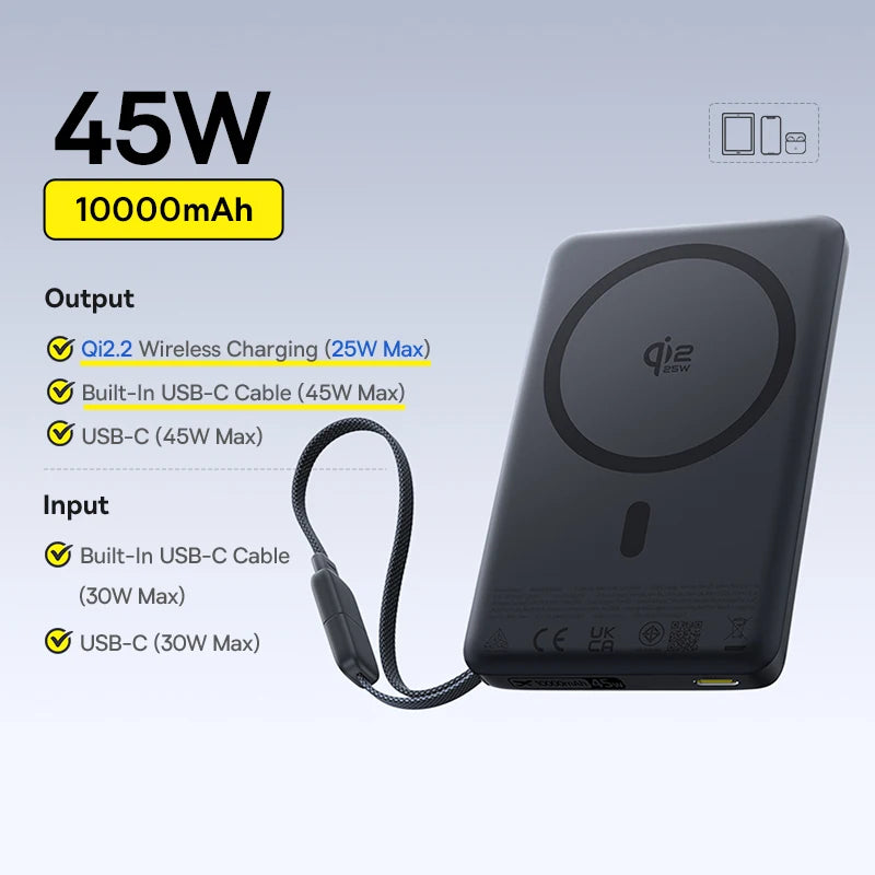 Powerbank Baseus Qi2 10000mAh 15W Magnetyczny iPhone