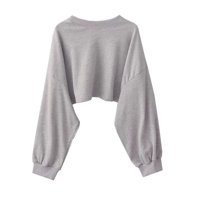 Bluza Damska Oversize Pullover z Kapturem – Jednolity Kolor Streetwear