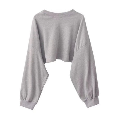 Bluza Damska Oversize Pullover z Kapturem – Jednolity Kolor Streetwear