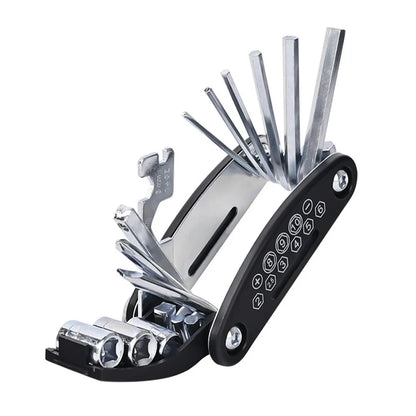 Bicycle Repair Tools Kit, Bike Accessories, Multi Tool Set with Pump Tire Patch, Portable Mountain Road BikeTire Auto Tool Set