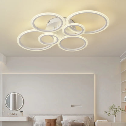 Lampa sufitowa LED do salonu kuchni sypialni - czarna biała - ściemnialna