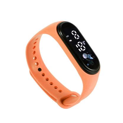 Smartwatch dla dzieci z cyfrowym wyświetlaczem – zegarek sportowy na silikonowej bransolecie