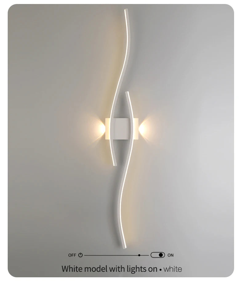 Kinkiet LED Ścienny Aluminiowy 12-18W Salon Sypialnia TV 60-80cm Czarny