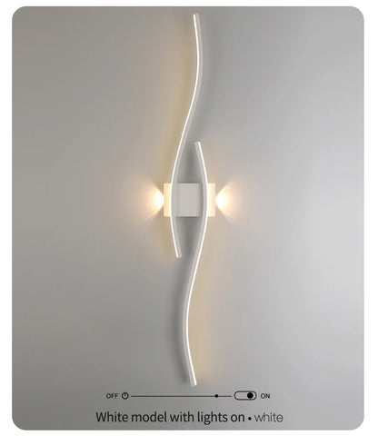 Kinkiet LED Ścienny Aluminiowy 12-18W Salon Sypialnia TV 60-80cm Czarny