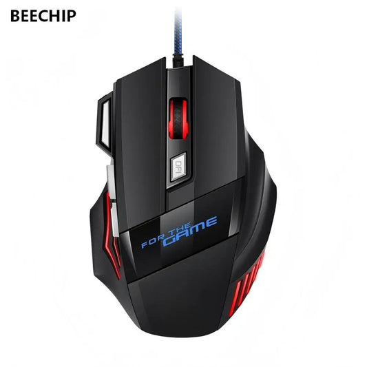 Mysz gamingowa RGB USB przewodowa 7 przycisków 5500 DPI ergonomiczna