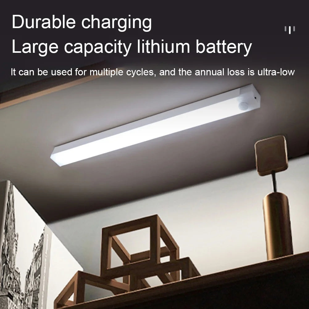 Lampka LED z czujnikiem ruchu, ładowanie USB-C, do kuchni, szafy i schodów