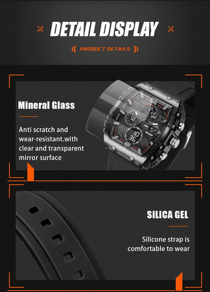 Smartwatch SMAEL 8109 – Dual Display, LED, Wodoszczelny 5ATM, Stoper i Alarm