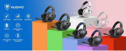 Słuchawki bezprzewodowe NUBWO G06 do PS5 PS4 PC - Gaming