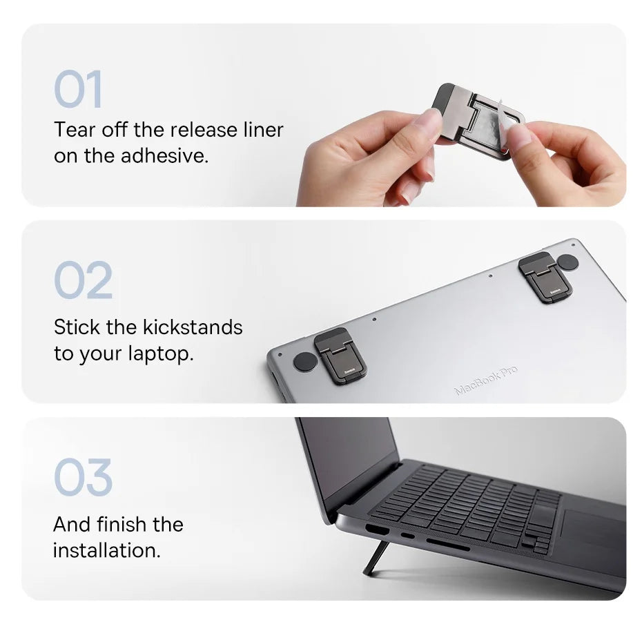 Baseus Składana Podstawka pod Laptopa Aluminiowa - Regulowana Wysokość, Para