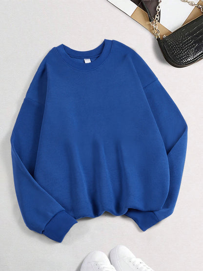 Ciepła Bluza Polarowa Damska bez Kaptura – Luźny Pullover na Jesień Zimę