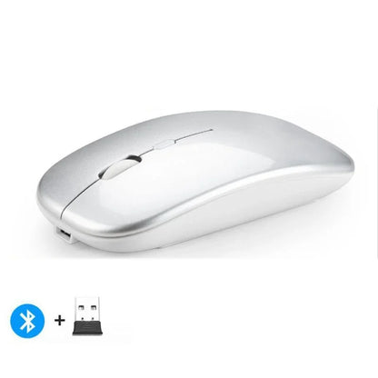 Mysz bezprzewodowa Bluetooth 2.4GHz cicha ładowana USB 1600 DPI