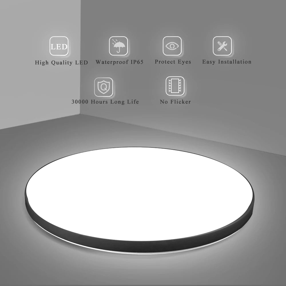 Lampa sufitowa LED 15W-50W | Plafon do kuchni, salonu, sypialni | 3000K/4000K/6500K | 220V