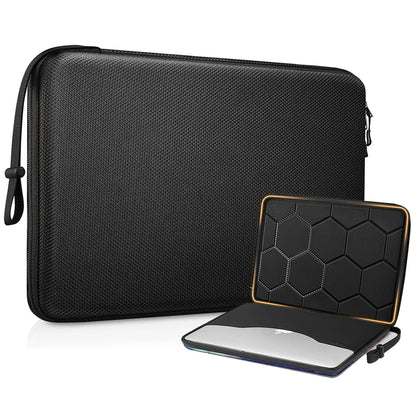 Etui na laptopa 13 14 15,6 cala EVA wodoodporne z paskami czarne