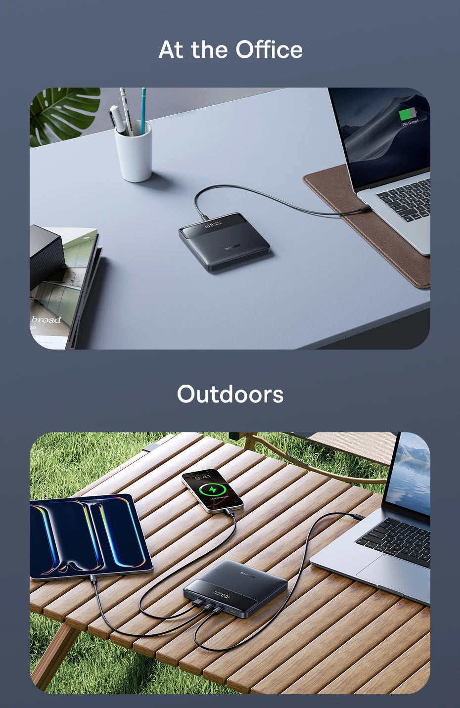 Baseus Power Bank 20000mAh 100W - szybkie ładowanie PD