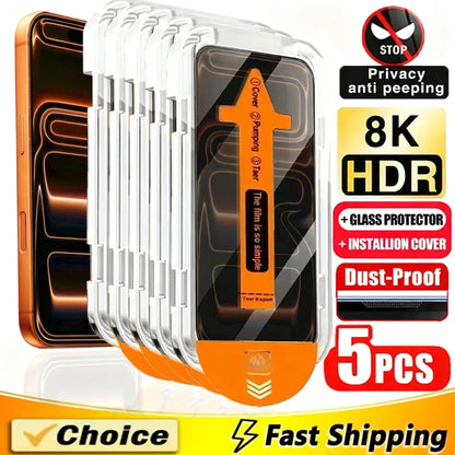 Szkło hartowane Privacy Anti-Spy do iPhone 17 Pro Max / 16 / 15 / 14 / 13 / 12 / 11 / XS / XR – ochrona prywatności