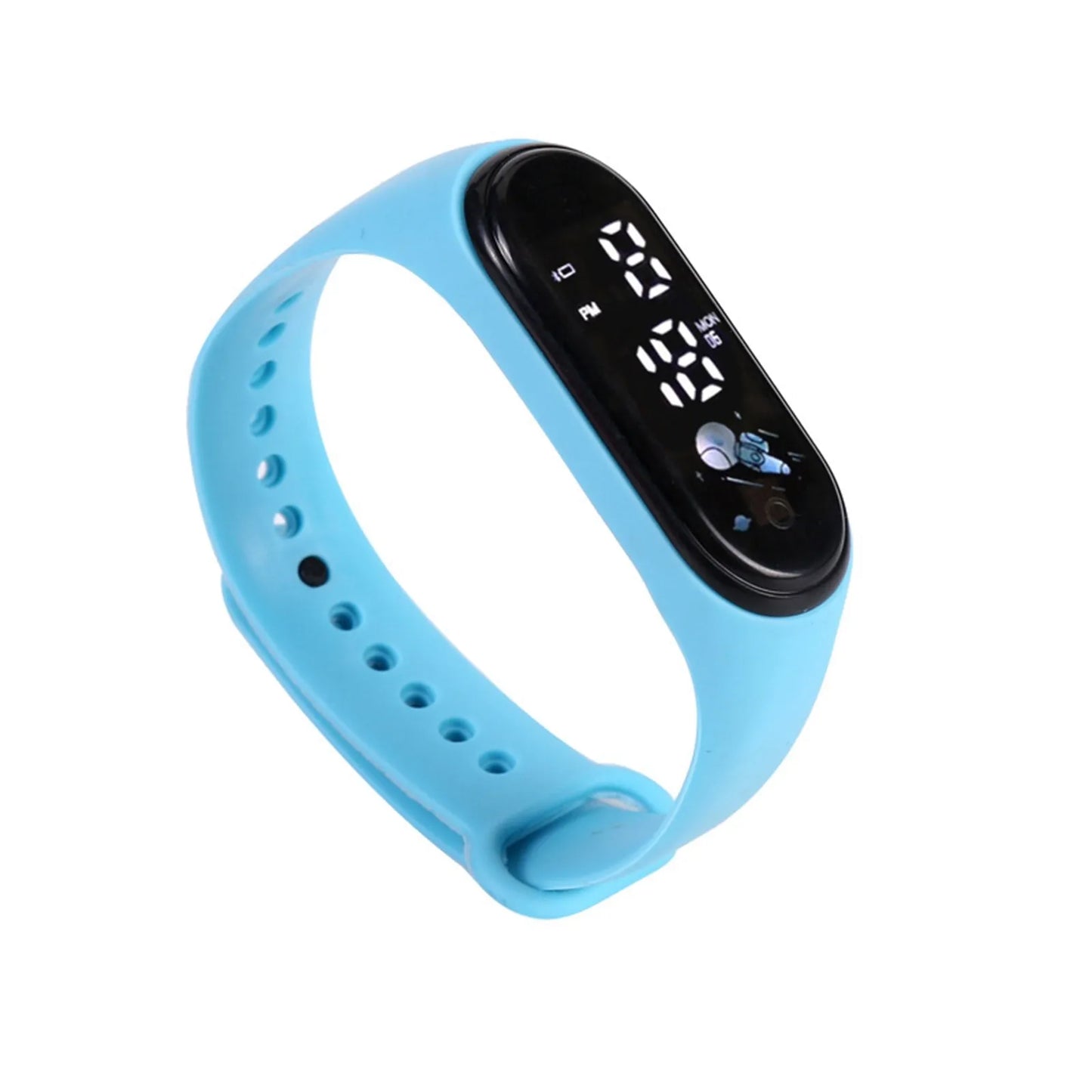 Smartwatch dla dzieci z cyfrowym wyświetlaczem – zegarek sportowy na silikonowej bransolecie
