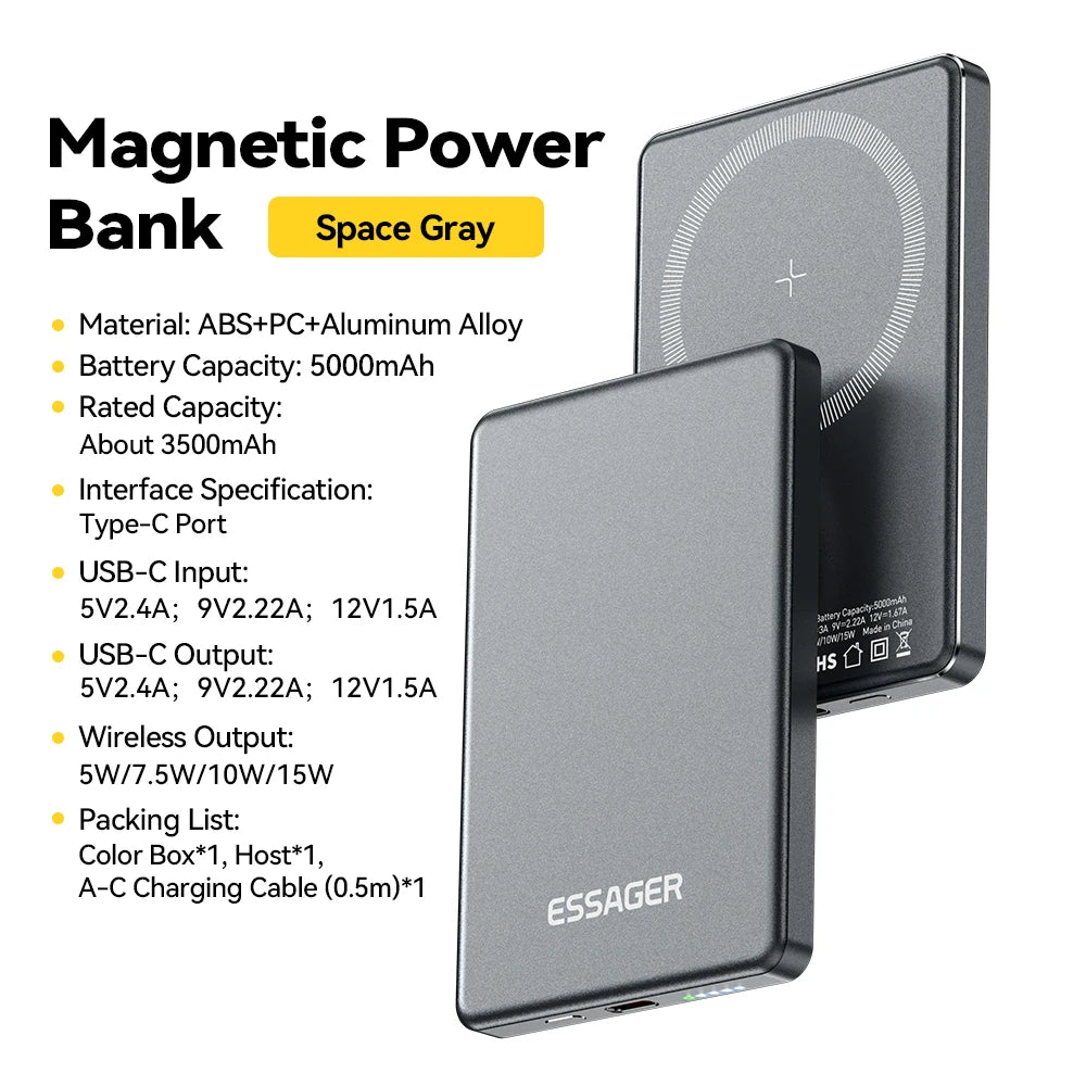 Powerbank magnetyczny 20W 5000mAh do iPhone MagSafe
