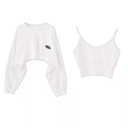 Bluza Damska Oversize Pullover z Kapturem – Jednolity Kolor Streetwear