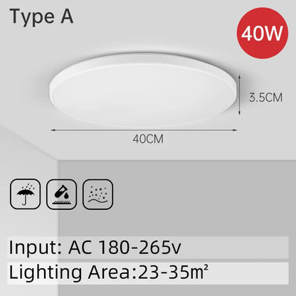 Lampa sufitowa LED 15W-50W | Plafon do kuchni, salonu, sypialni | 3000K/4000K/6500K | 220V