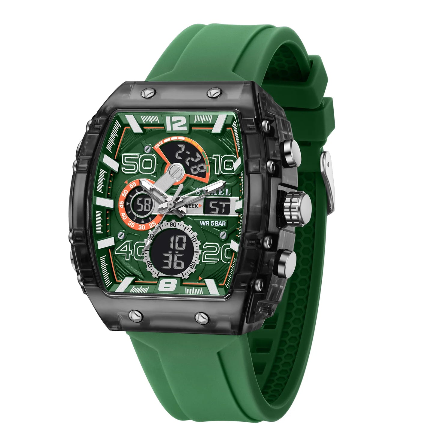 Smartwatch SMAEL 8109 – Dual Display, LED, Wodoszczelny 5ATM, Stoper i Alarm