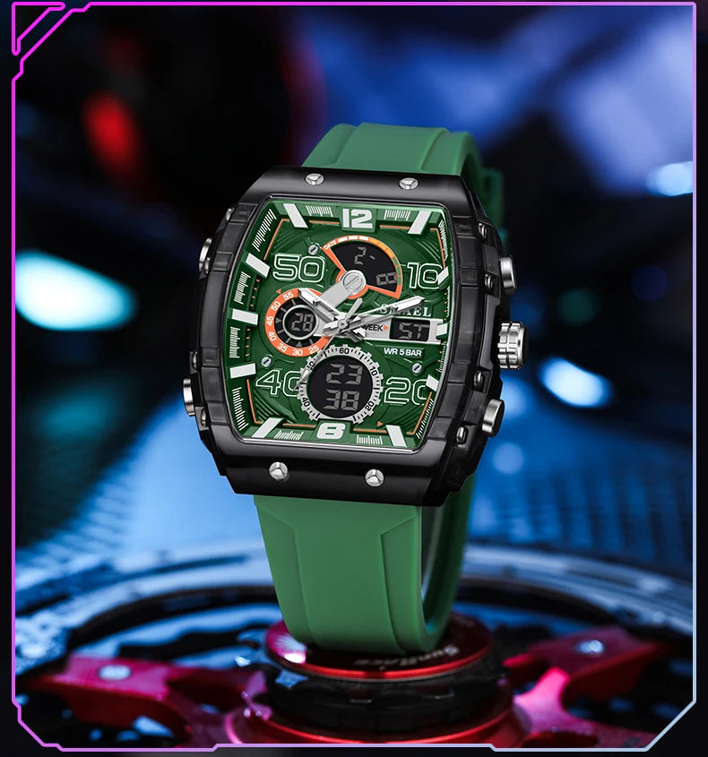 Smartwatch SMAEL 8109 – Dual Display, LED, Wodoszczelny 5ATM, Stoper i Alarm